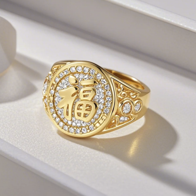 Fortune Blessing Gold Ring